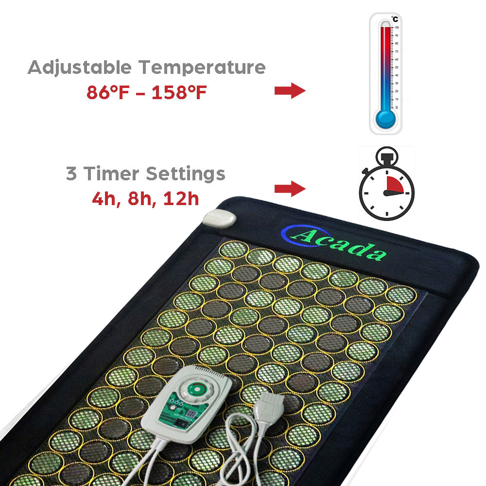 flexible temp timer setting crystal healing pads